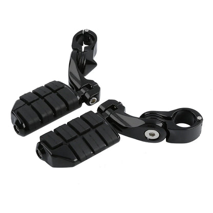 1.25" Adjustable Highway Short Angled Foot Pegs for Harley