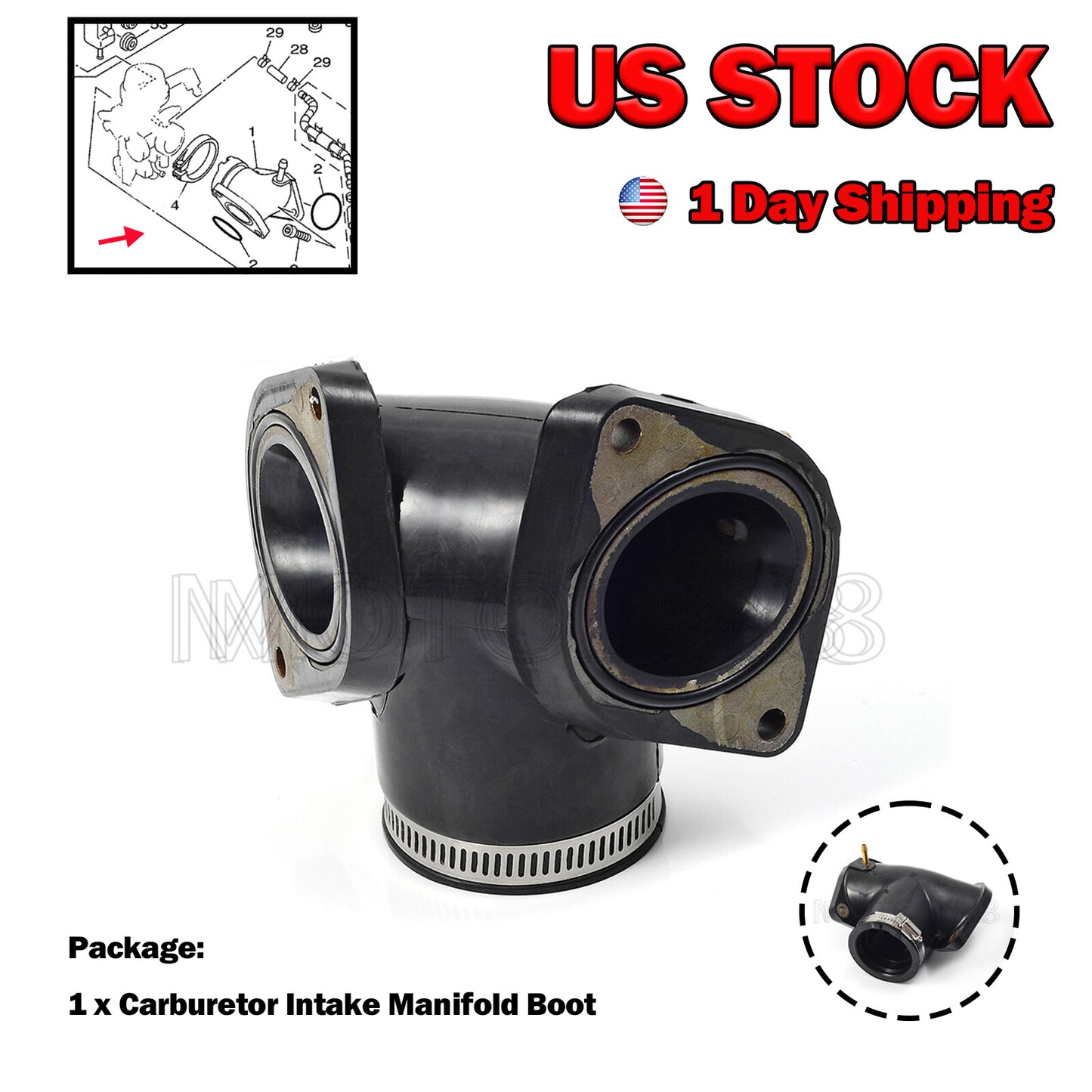 Carburetor Intake Manifold Boot for Yamaha Road Star 1700 (2004–2007)