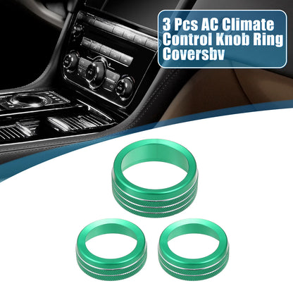 Set of 3 AC Radio Switch Knob Cover Decals for Dodge Durango (2014–2020) Green