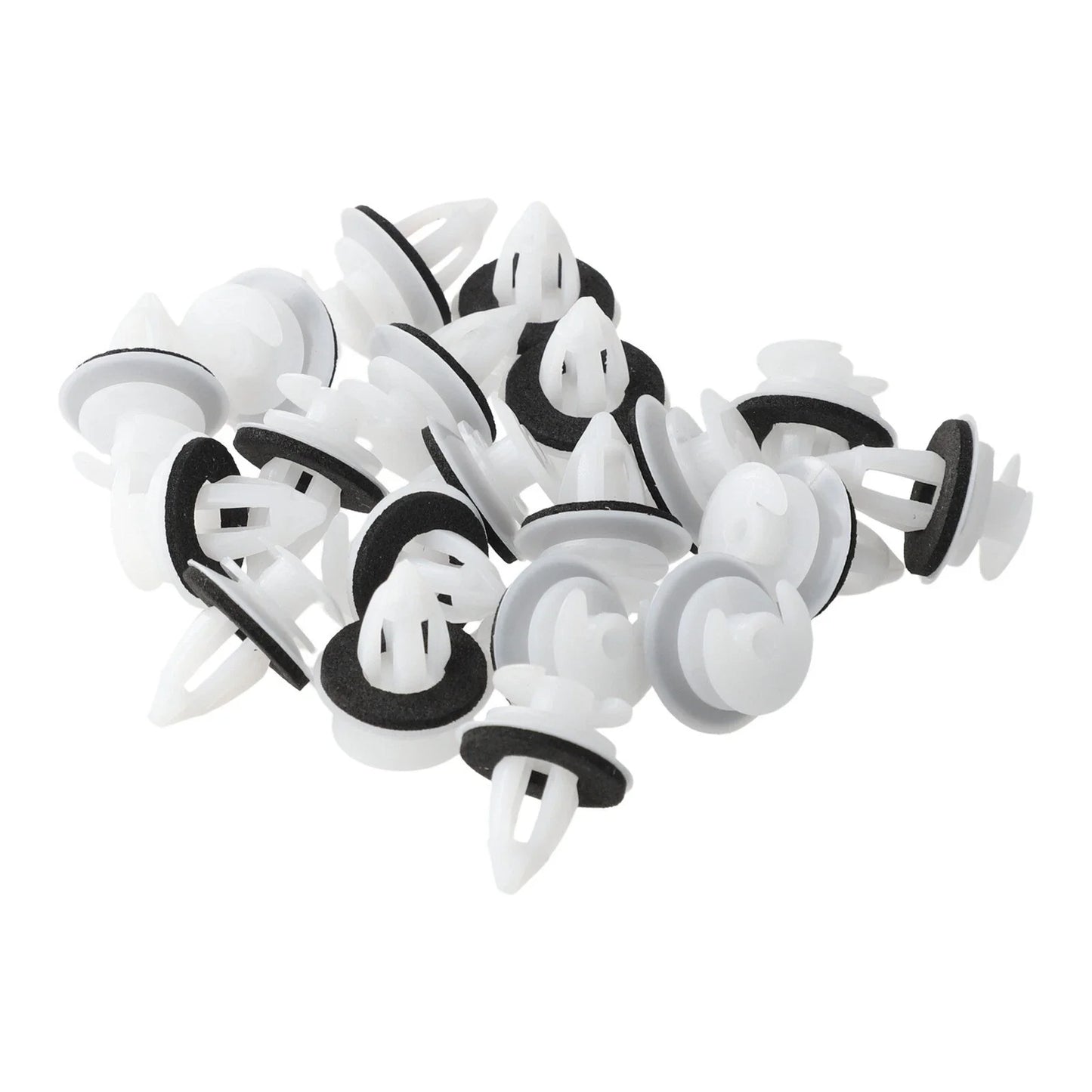 Car Clips / 20Pcs / White Panel Retainer Trim With Washers
