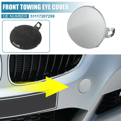 Front Tow Hook Cover for BMW 3 Series E90 E91 (2009 - 2012) Silver Tone