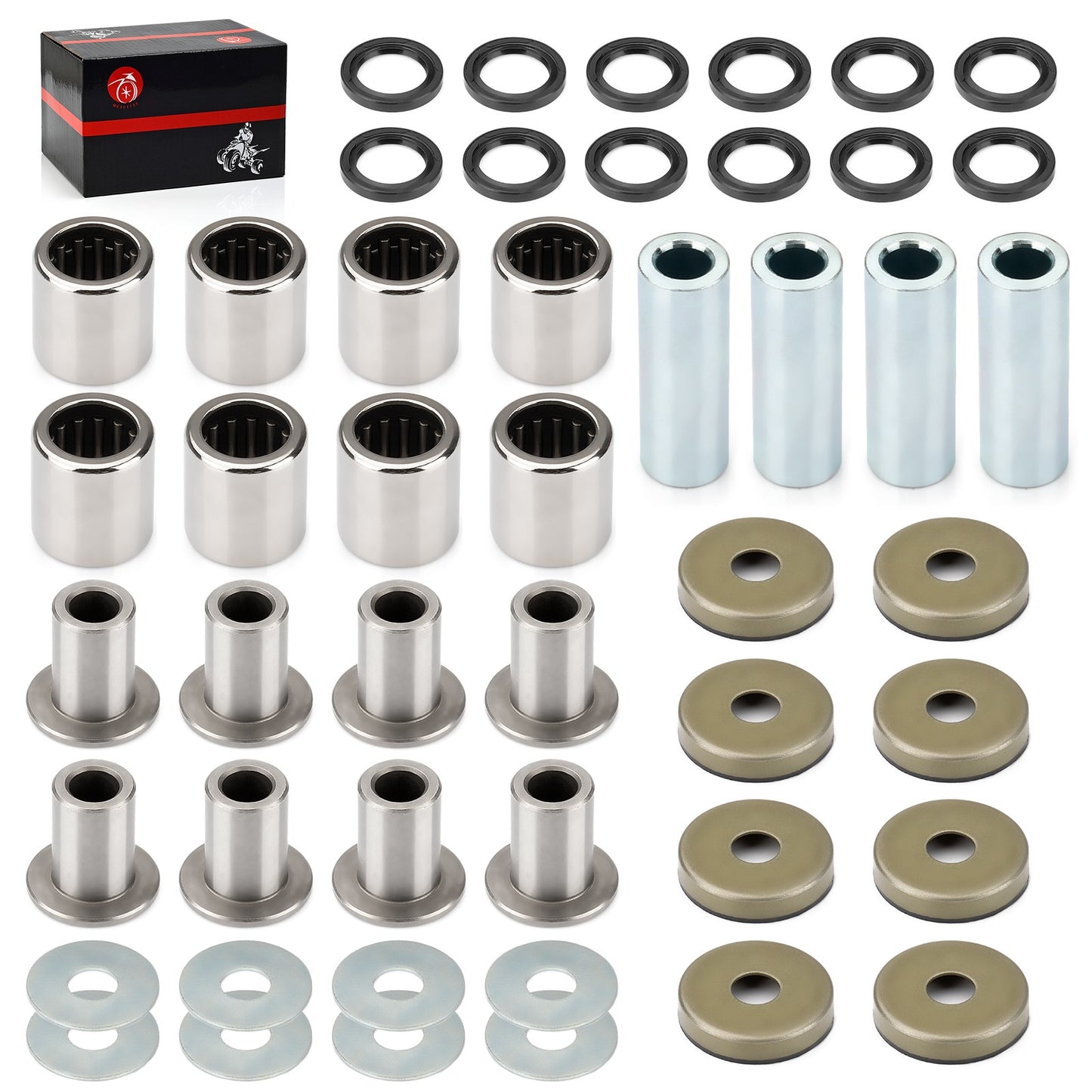 Front Upper Lower A-Arm Bushing Kit for Kawasaki KFX400 (2003–2006)