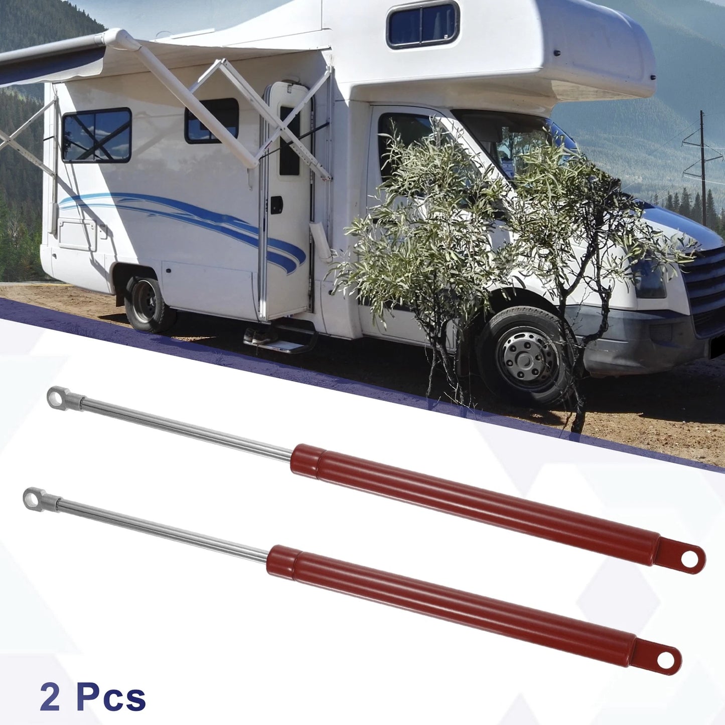 2X 15 Inch Red Lift Supports Struts Shocks Gas Spring Universal