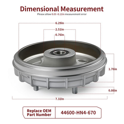Front Brake Drum for Honda Rancher 350 (2000–2006)