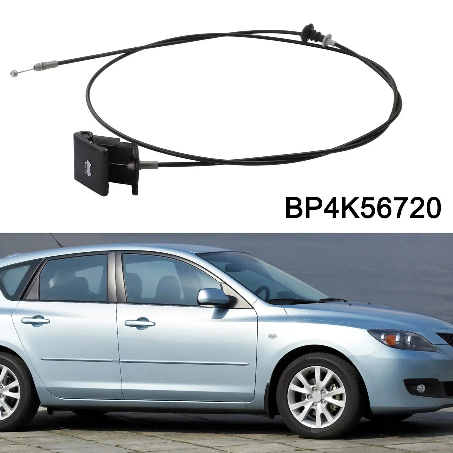 Hood Latch Release Switch Cable for Mazda 3