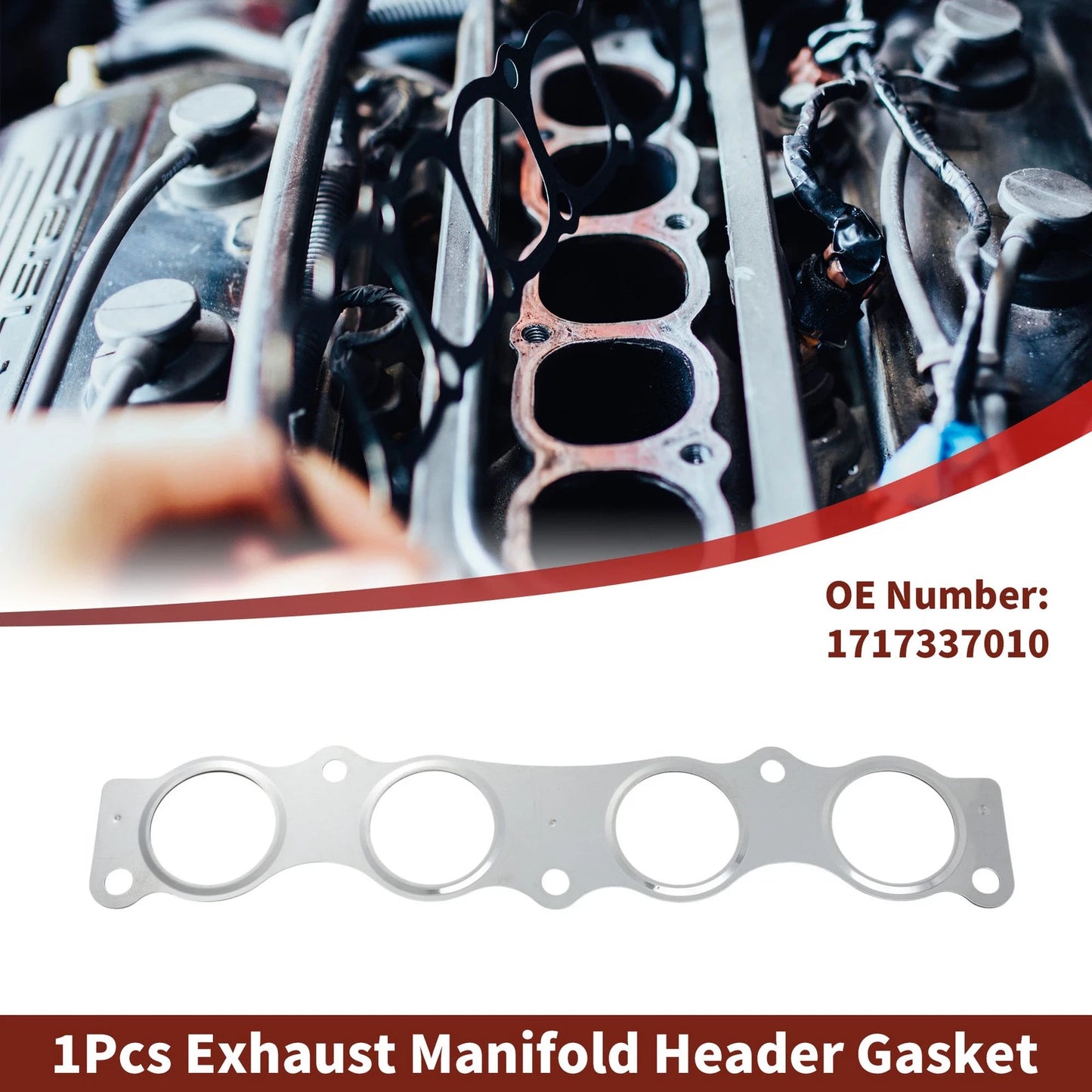 Exhaust Manifold Header Gasket for Toyota C-HR (2018–2022) No. 1717337010