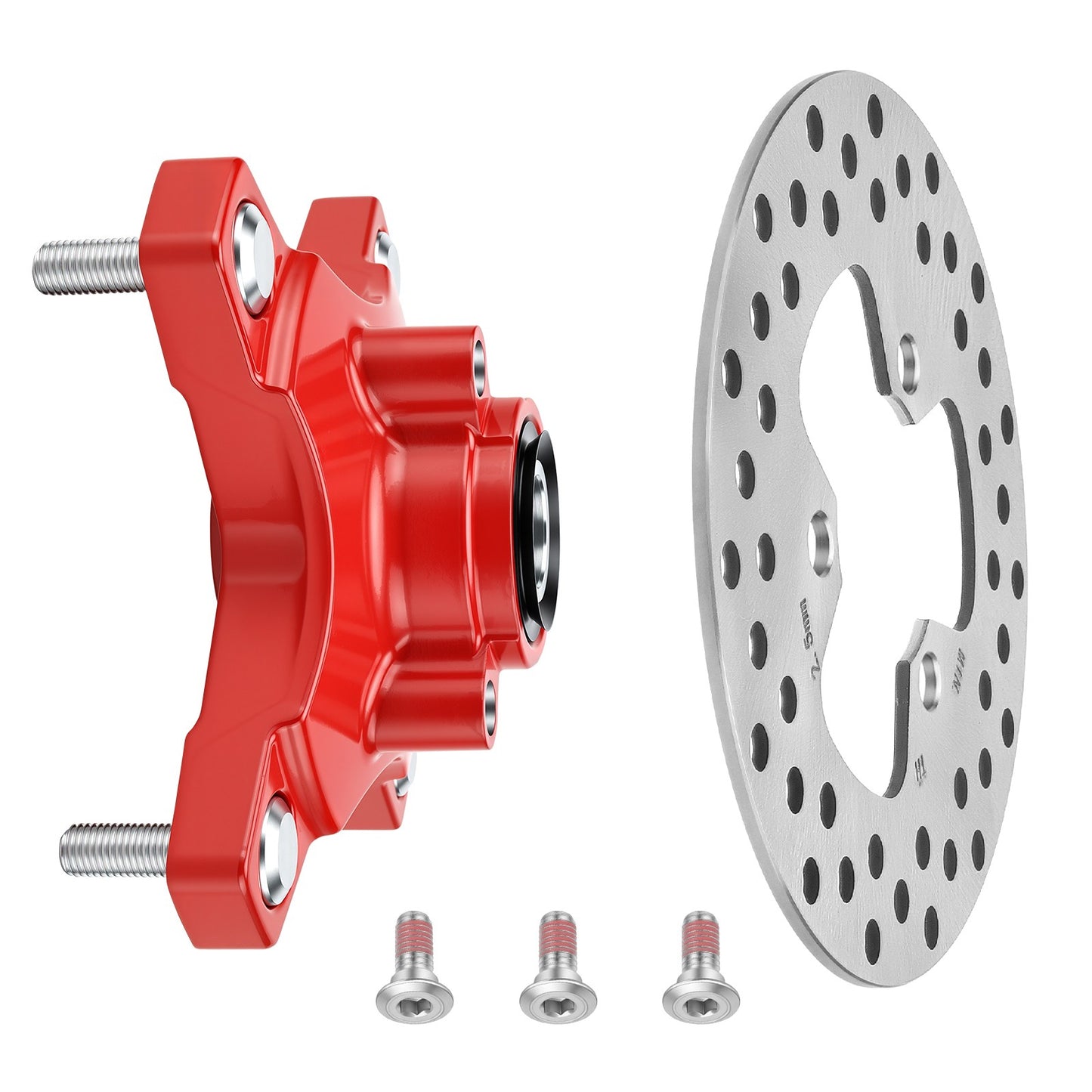 Red Wheel Hub with Brake Disc for Honda Sportrax 400 (2002–2008)