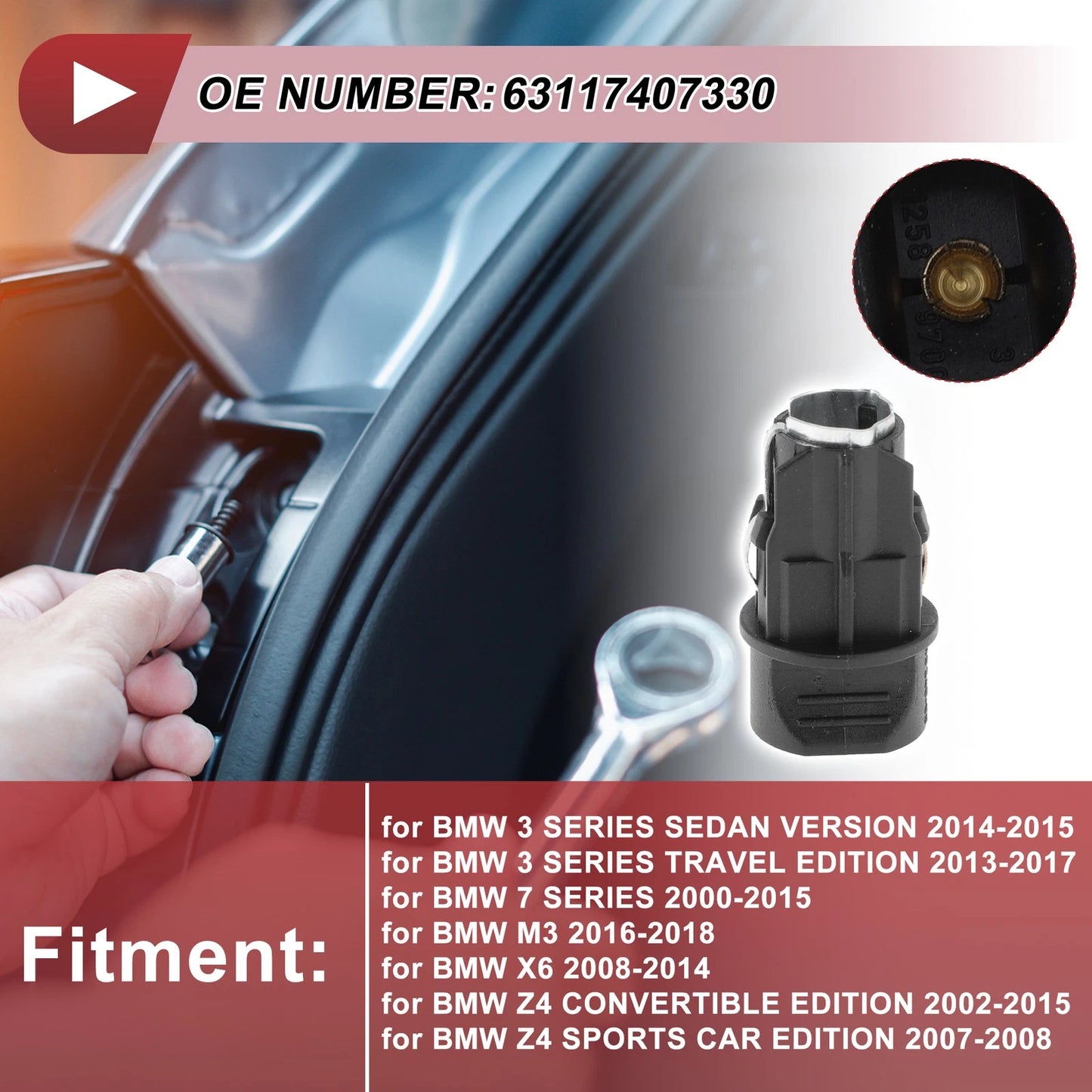 Tail Light Socket for BMW 3 Series Sedan (2014–2015) No. 63117407330