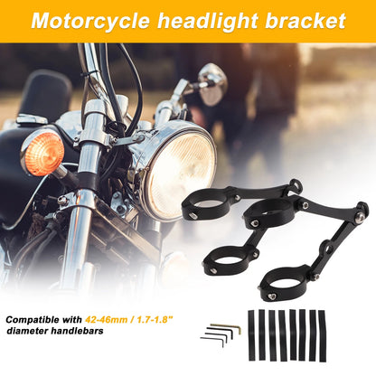 Light Bar Mounting Bracket Set of 2 for Motorcycle (Universal Fit)