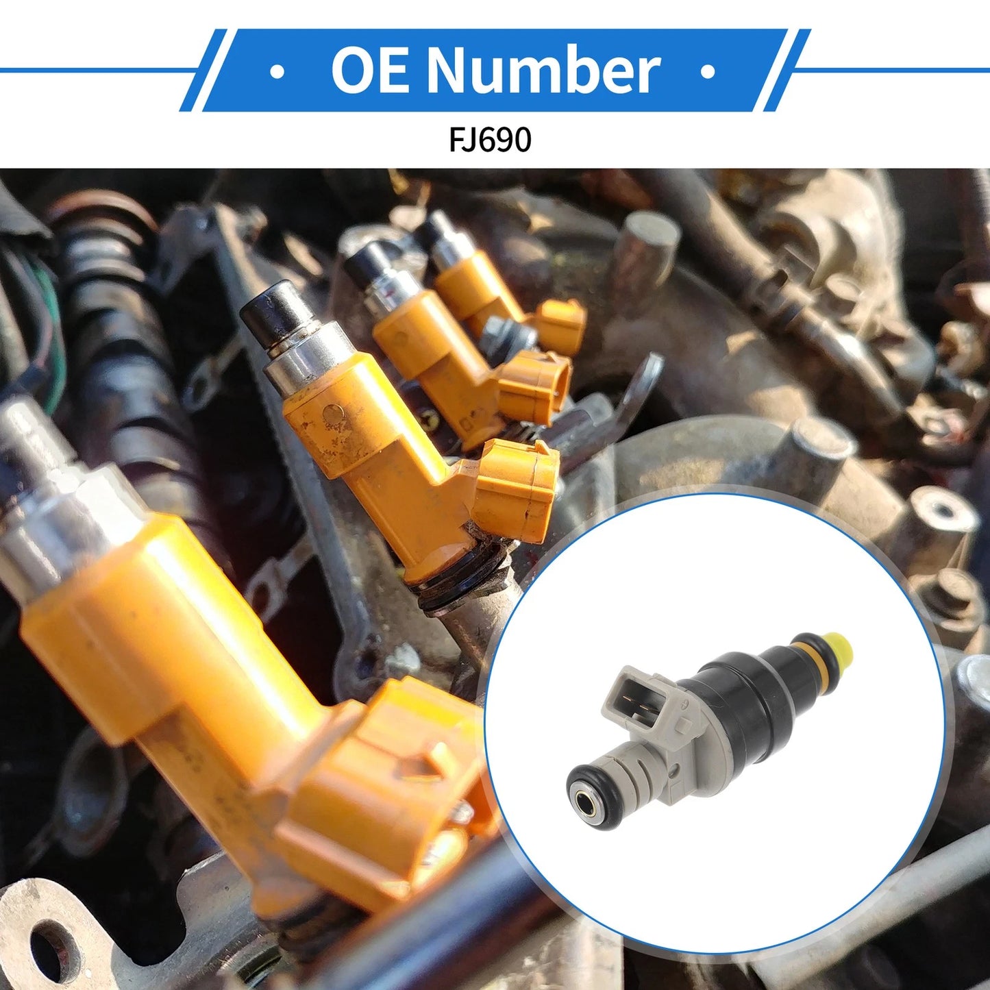 1 Pc Fuel Injector for Ford Aerostar (1986–1991) V6 3.0L No.FJ690