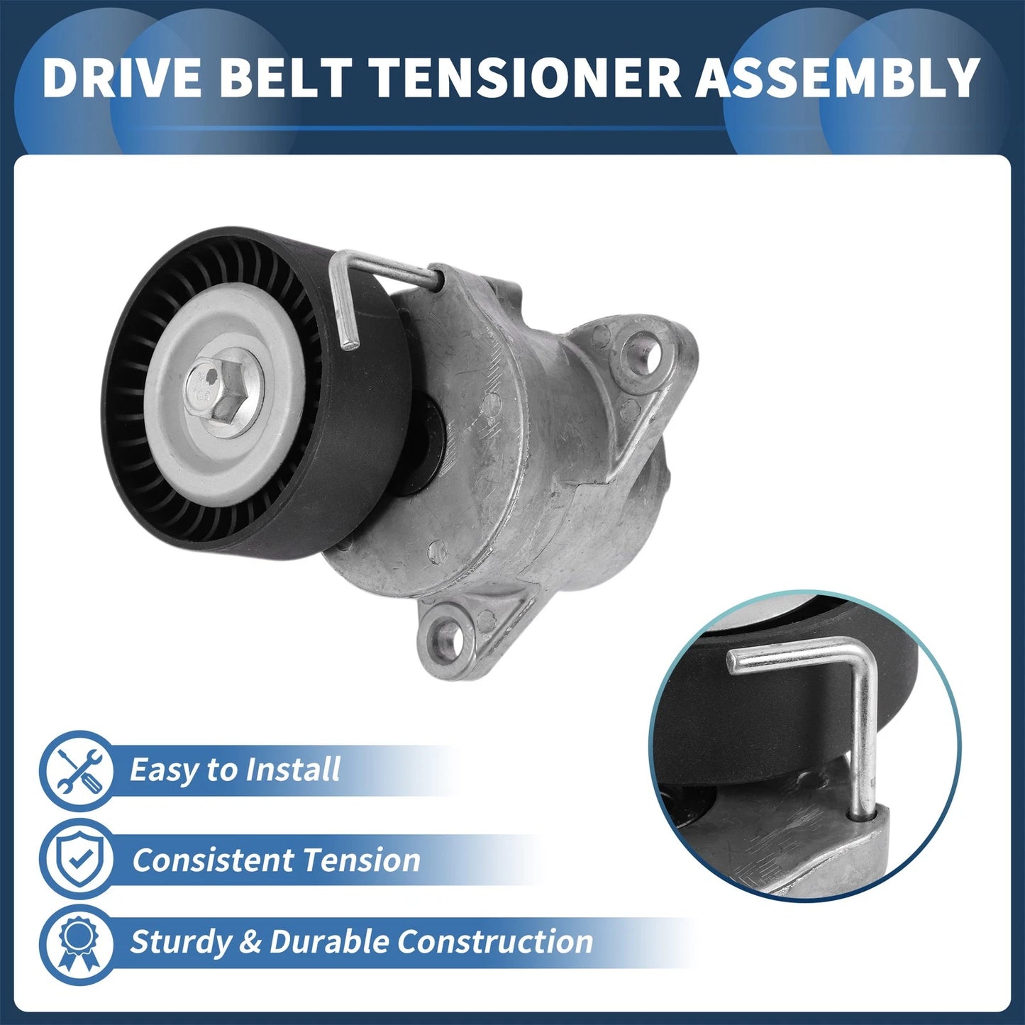 Belt Tensioner Drive for Chevrolet Malibu (2012–2015) No. 55562864 Metal