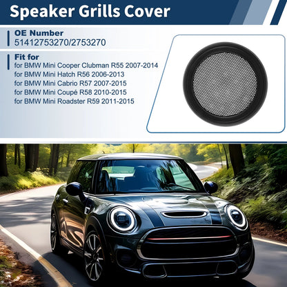 Speaker Grills Cover for BMW Mini Cooper Clubman R55 (2007–2014) Black Matte