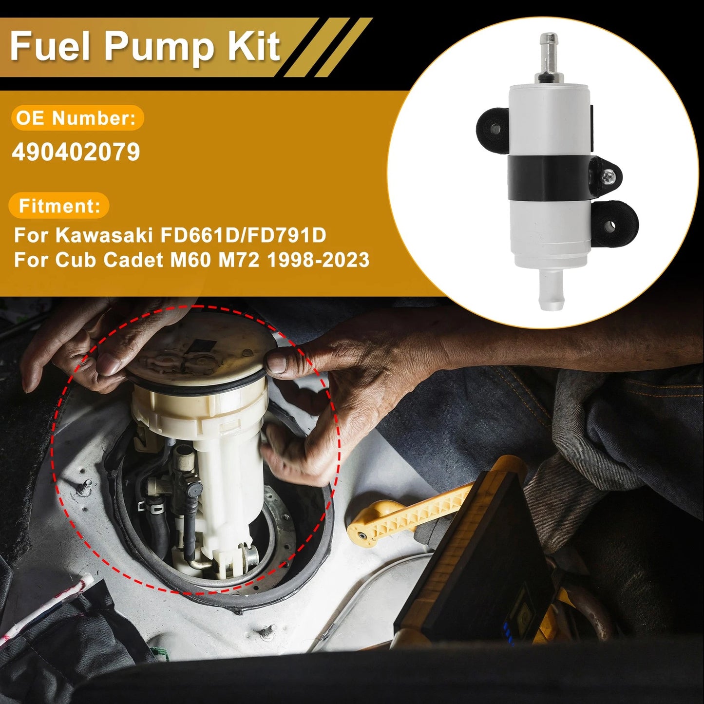 Fuel Pump for Kawasaki FD661D/FD791D (Replaces 490402079)
