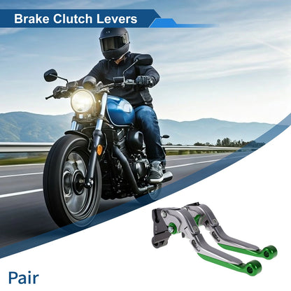 Adjustable Brake Clutch Levers for Kawasaki ZZR600 (1990–2006) Titanium Green