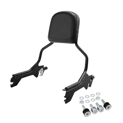 Black Sissy Bar Backrest Docking Hardware for Harley Fat Boy Breakout (18-25)