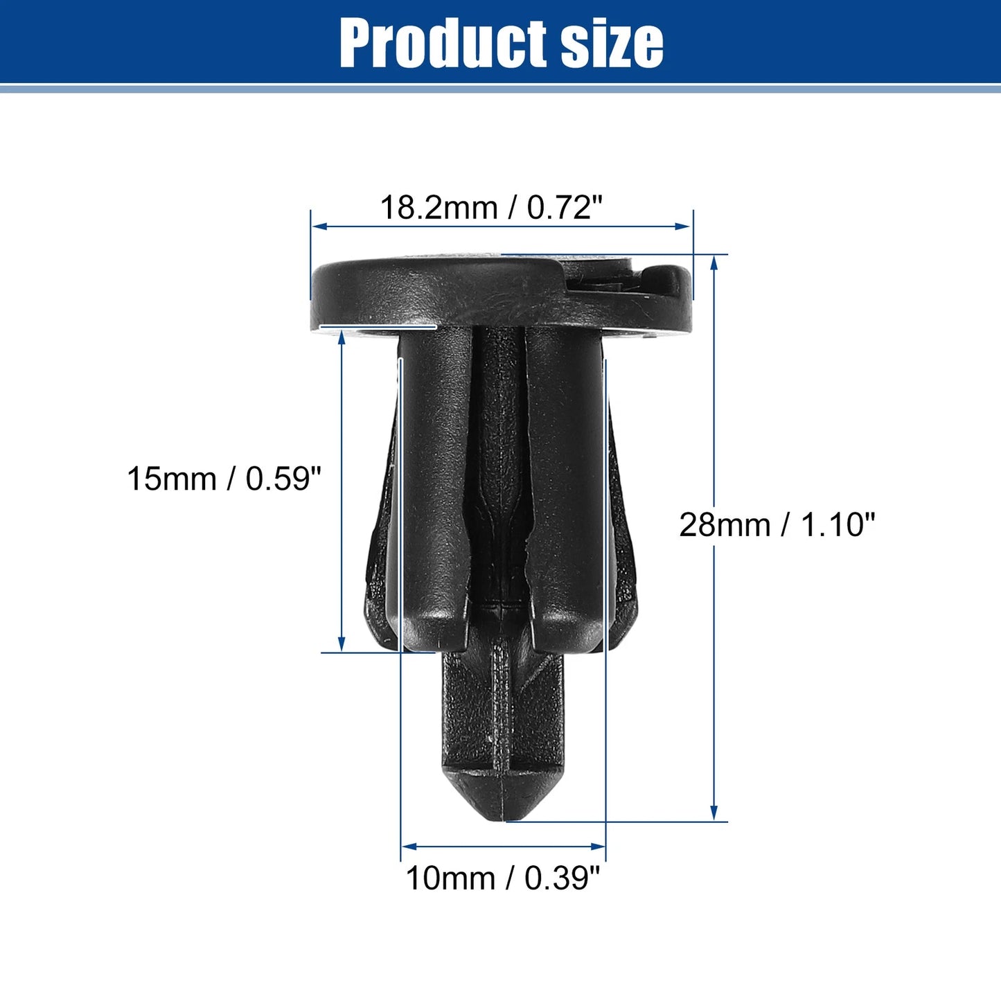 10 Pcs Bumper Cover Push Type Retainer Clips for Nissan 240SX (1989–1998) No. 0155309241