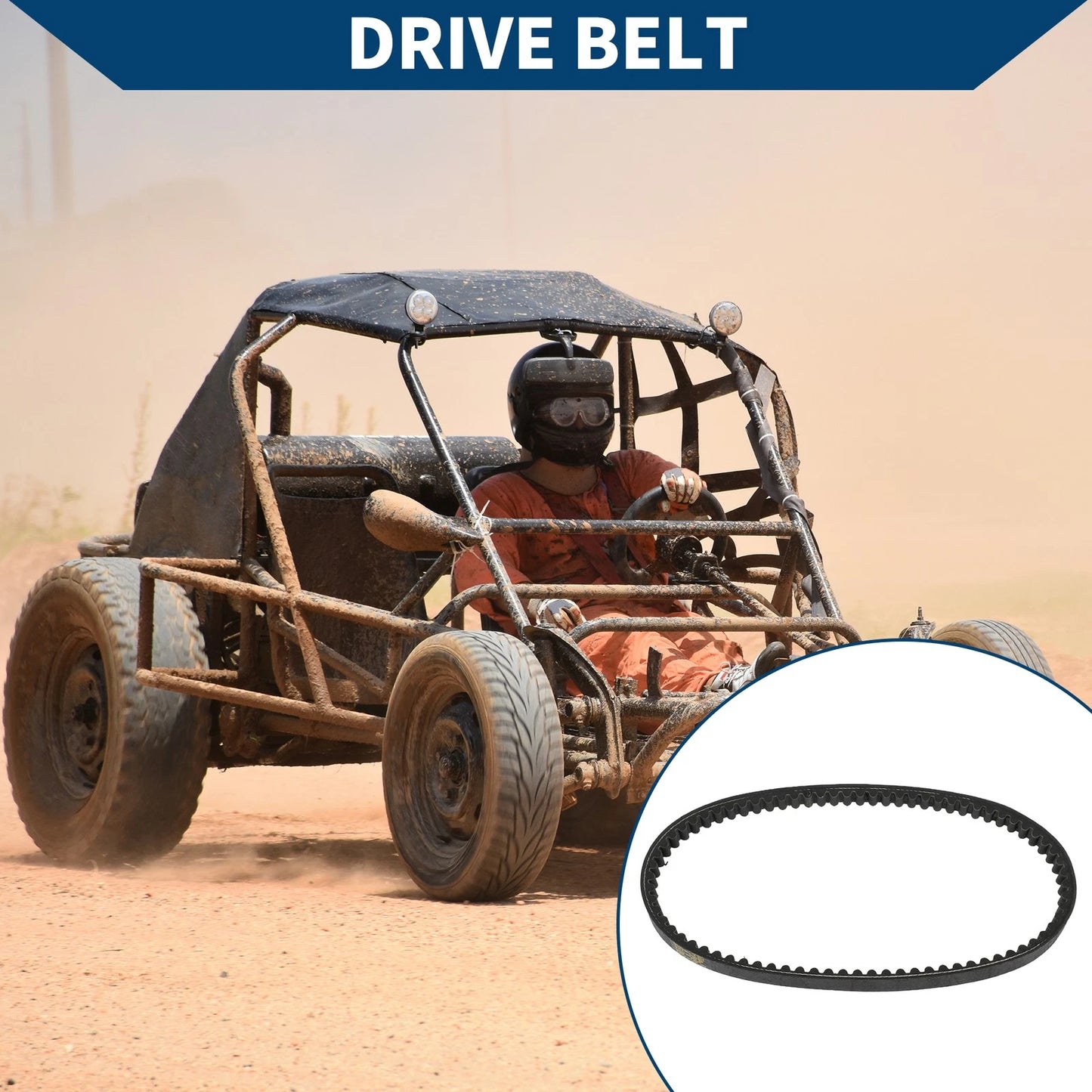 Go Kart Drive Belt for 125cc 150cc GY6 157QMJ 152QMI (Long-case Engine)