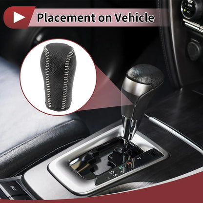 Gear Shift Knob Cover for Honda Inspire 2023 Beige Faux Leather