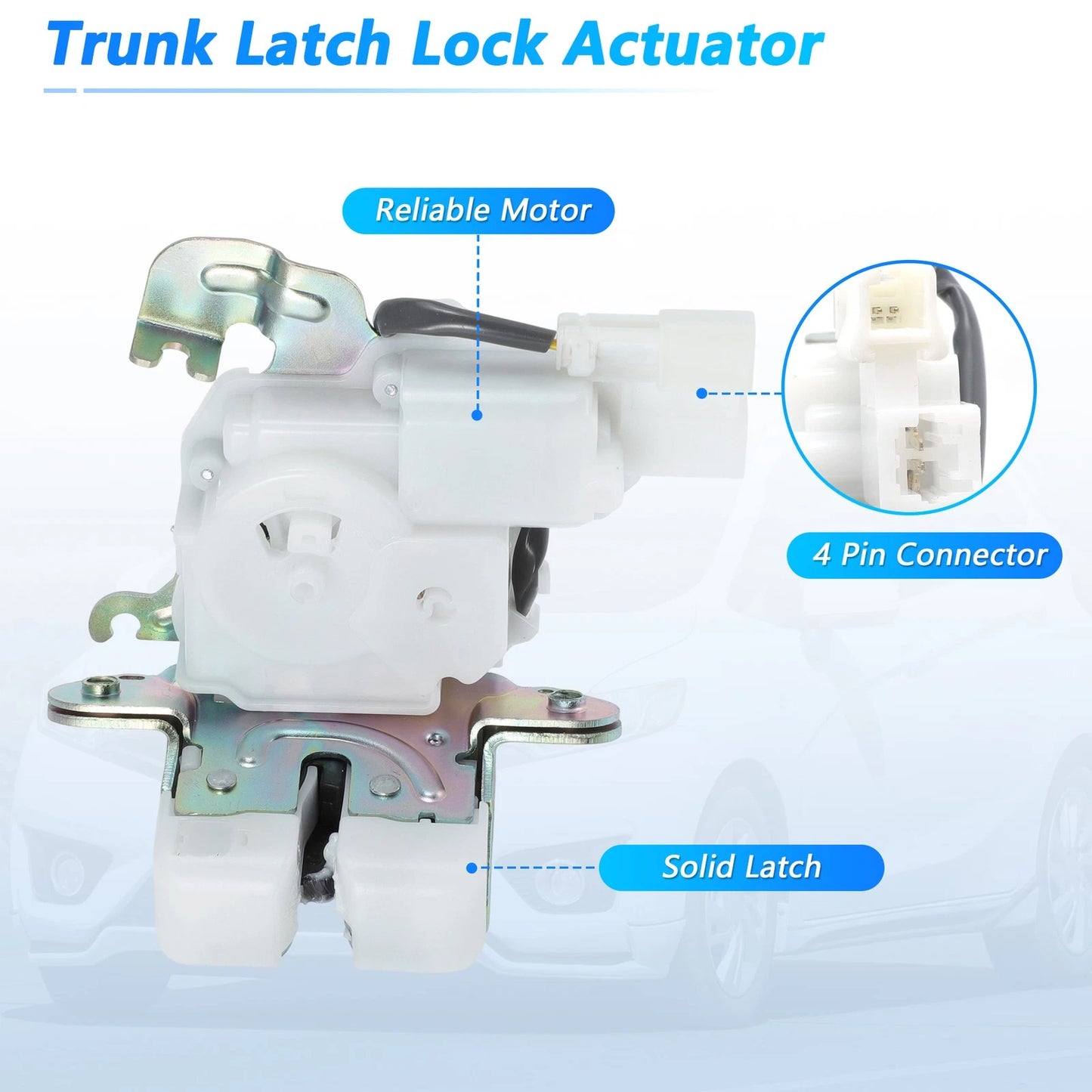 Tailgate Trunk Lock Actuator for Honda Fit (2015–2020) 74801T5SK01 2+2 Pin