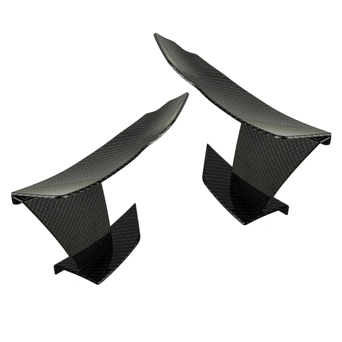 6pcs Carbon Fiber ABS Front Bumper Splitter Fins for Car