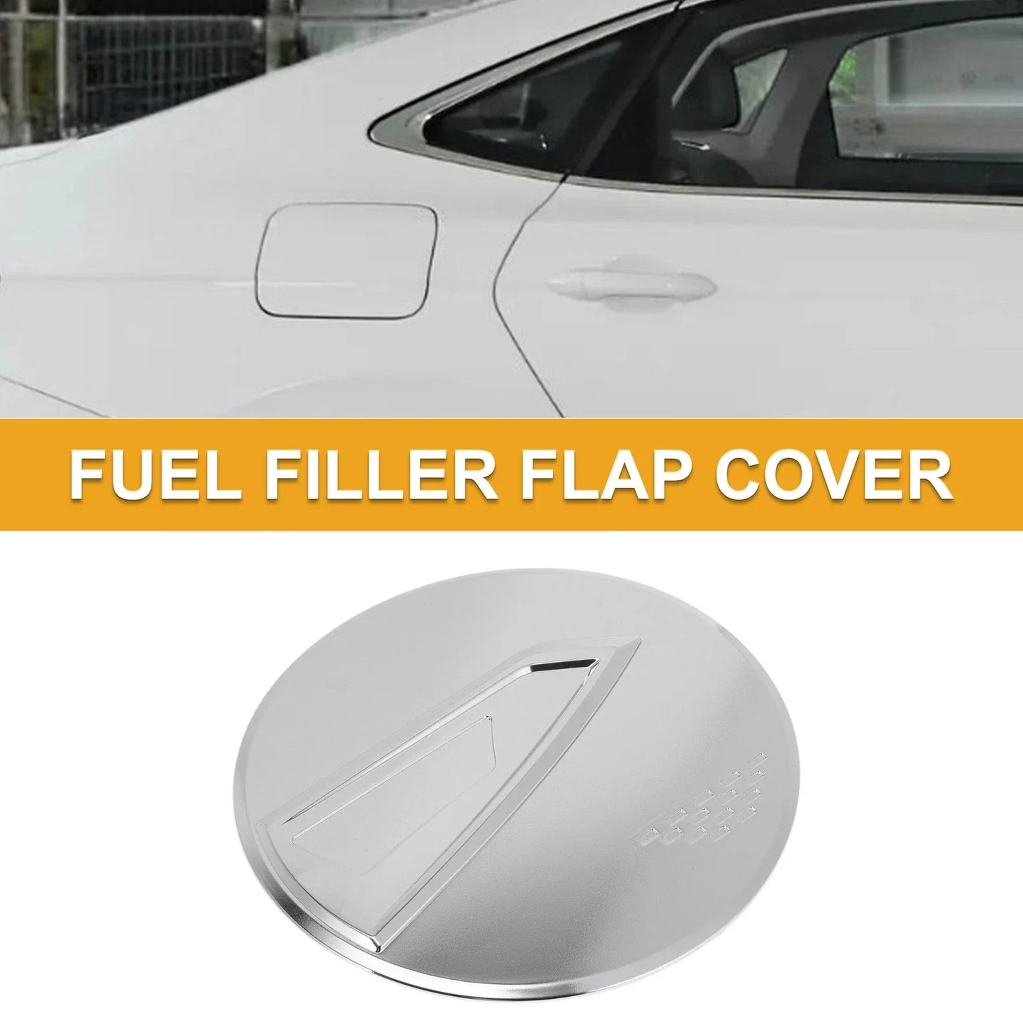 Fuel Tank Door Cap for Chevy Blazer 2020-2025 Gas Tank Flap Chrome Silver