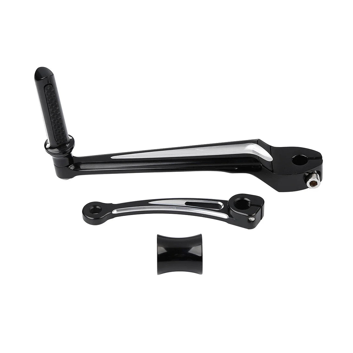 Black CNC Shifter Lever Set for Harley Street Glide, Softail (1986-2023)