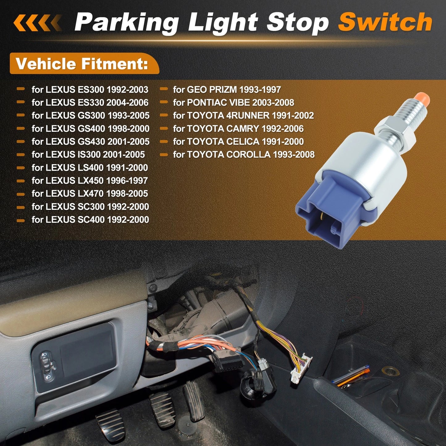 Brake Light Switch for GEO Prizm (1993–1997) SLS203T