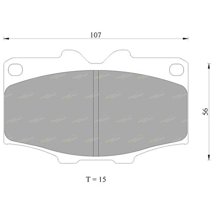 Front Disc Brake Pad Set for Toyota Bundera RJ70 LJ70 LJ71 (1984–1991)
