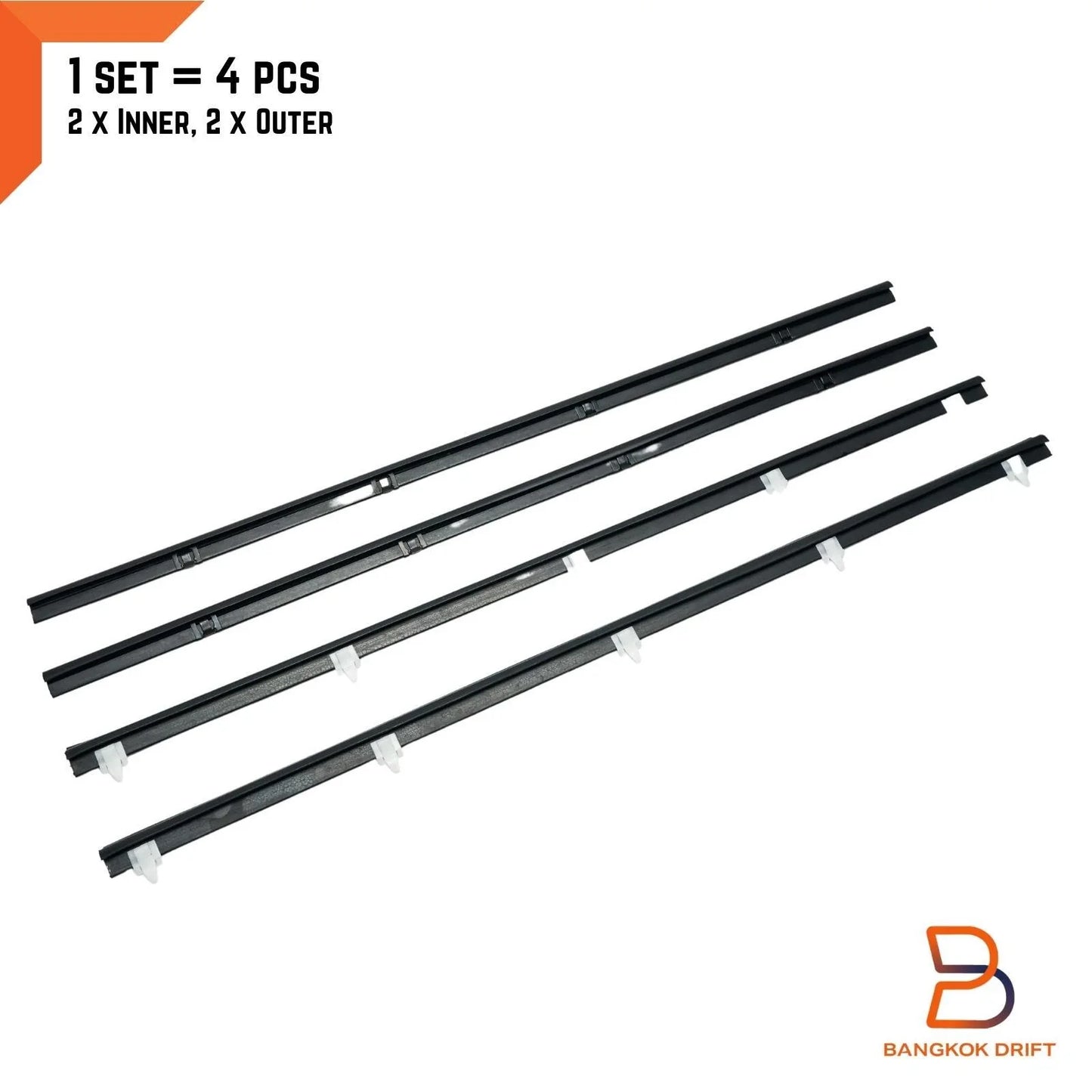 Outer Inner Weatherstrip Door Seal for Toyota Hilux 4Runner (1984-1988)
