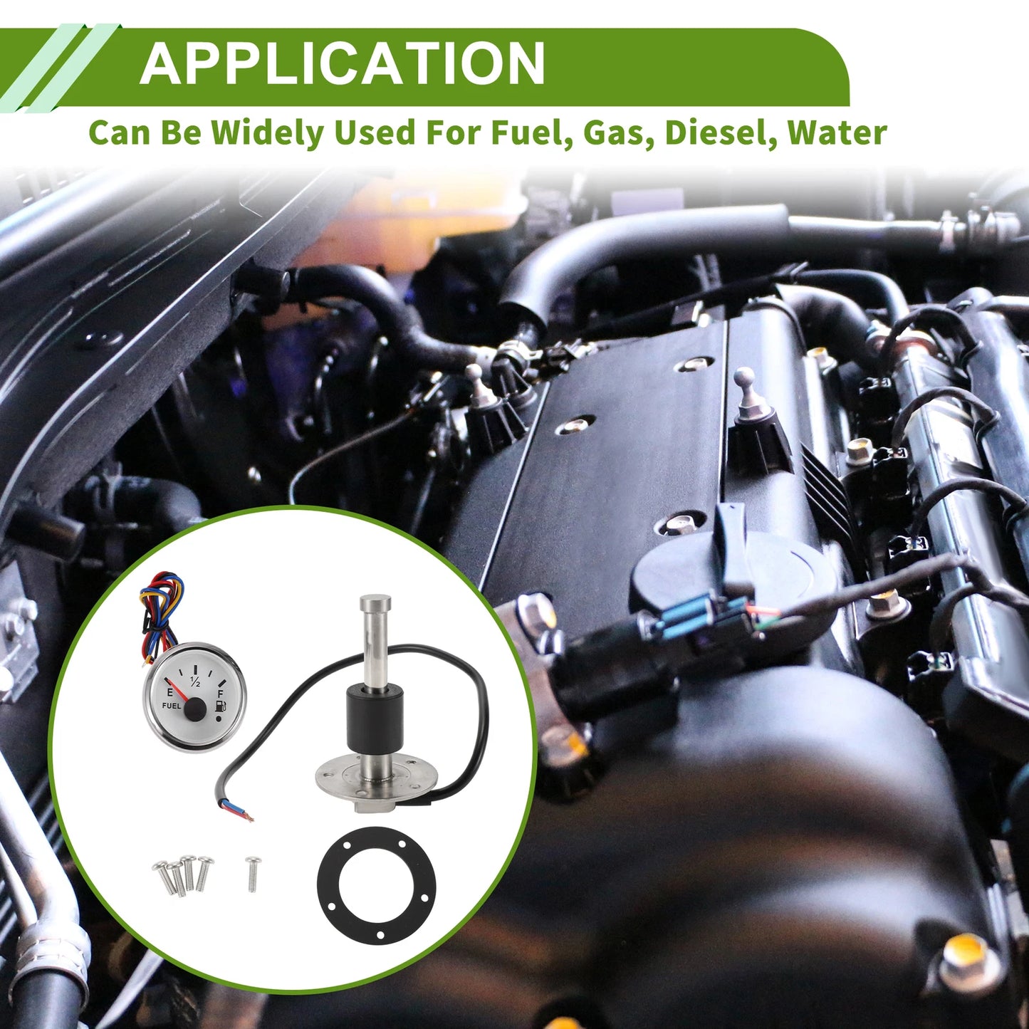 Fuel Sending Unit and Gauge Kit 240-33 Ohm for Boat Car Vehicle