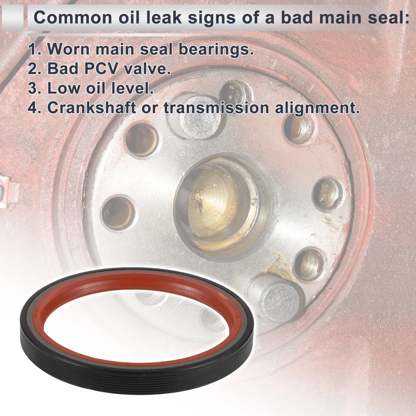 Rear Crankshaft Oil Seal for BMW 120i X3 X5 X6 Z4 (2007–2010) No. 11117584398