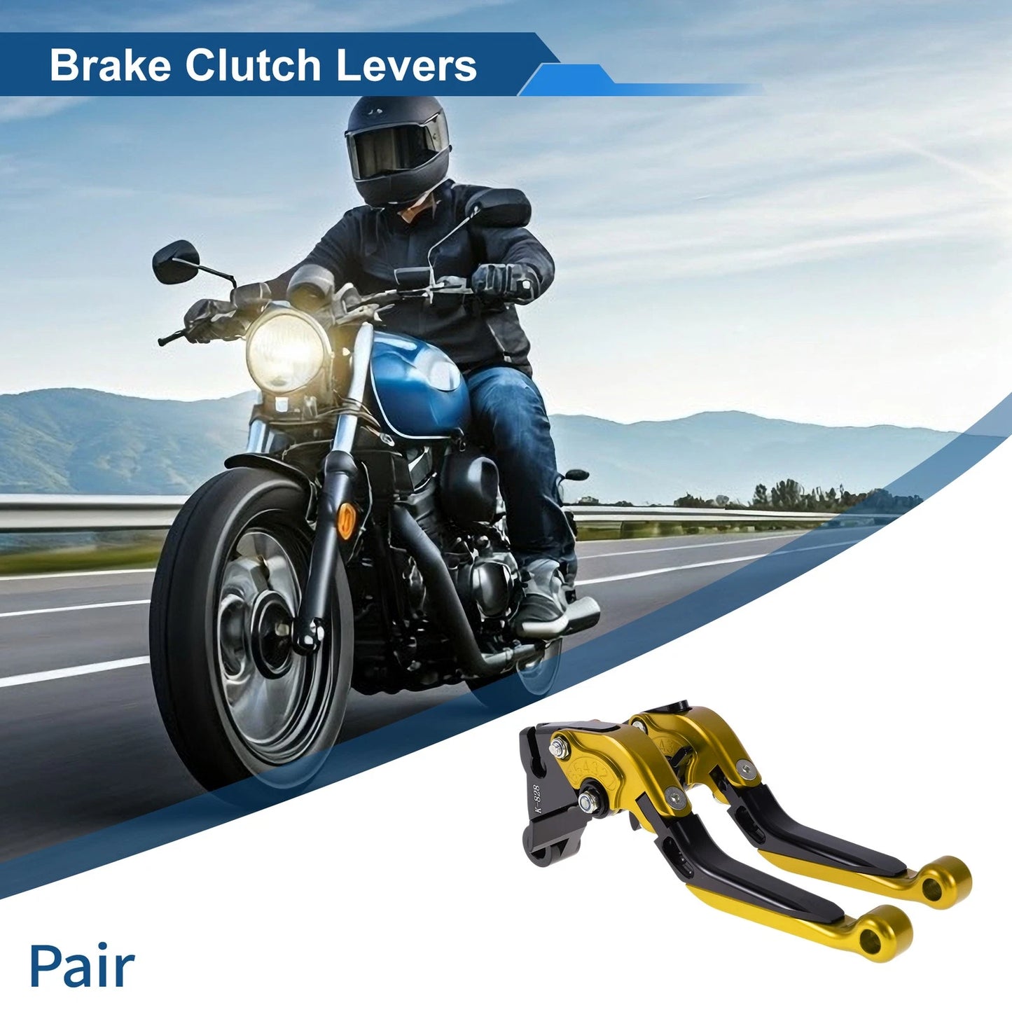 Short Long Brake Clutch Levers for Kawasaki ZZR600 (1990–2006) - Gold Black