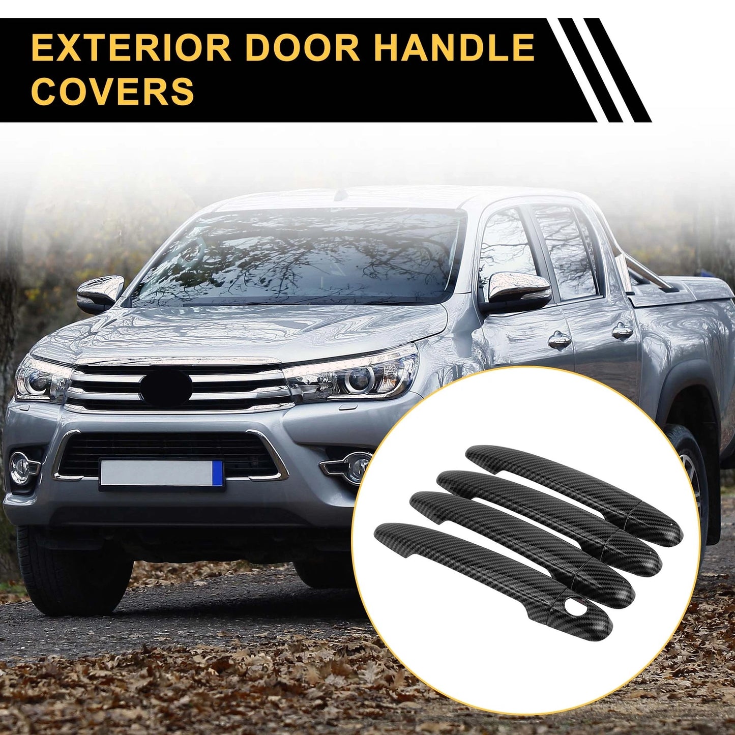 Set of 4 Exterior Door Handle Covers for Toyota 4Runner (2003–2010)