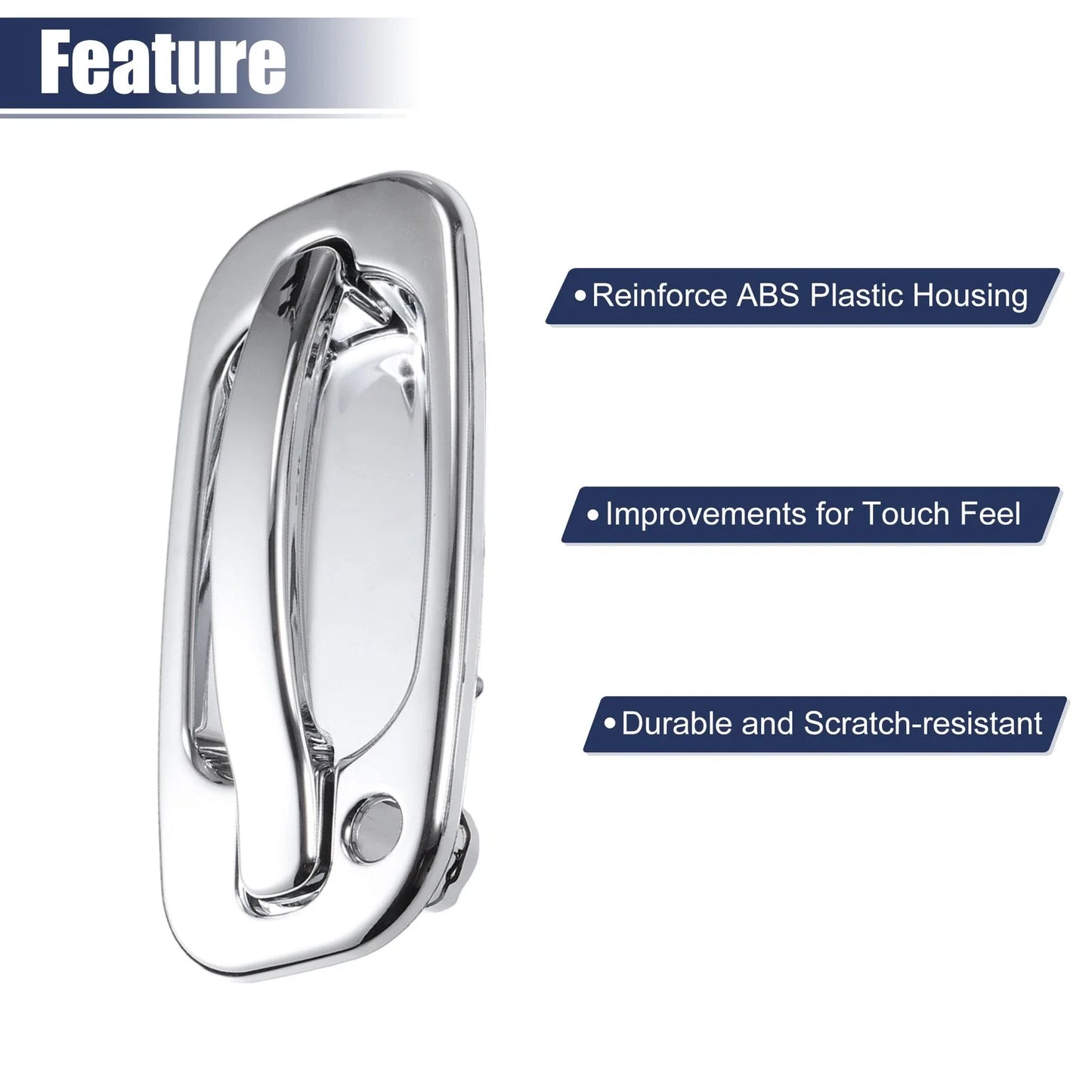 Exterior Door Handle Set for Chevrolet Silver Tone 2 x (Years)