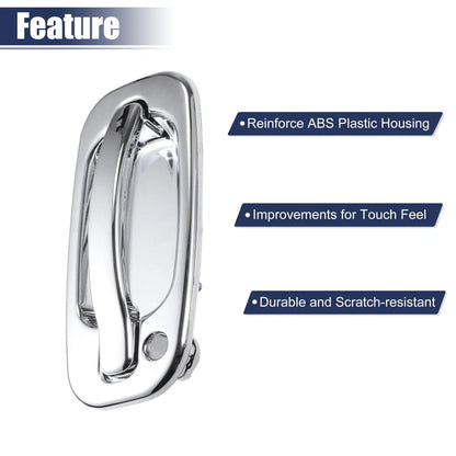 Exterior Door Handle Set for Chevrolet Silver Tone 2 x (Years)