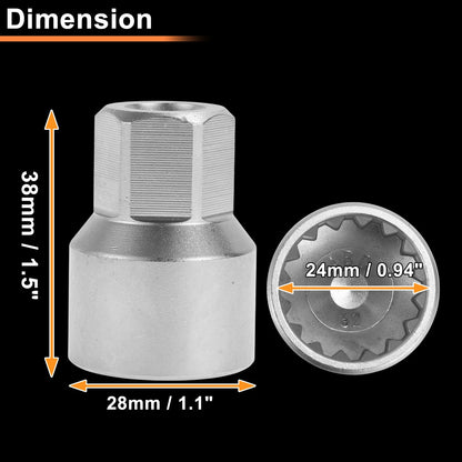 Wheel Lock Lug Nut for VW Touareg (2004–2018) - ABC62/16Pt, Key Socket Tool