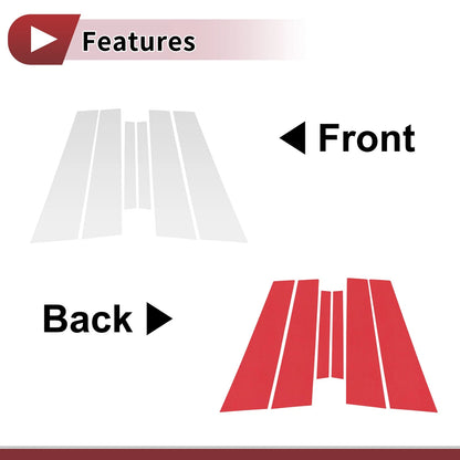 Door Pillar Window Trim for Ford Focus (2019–2023) Silver Tone