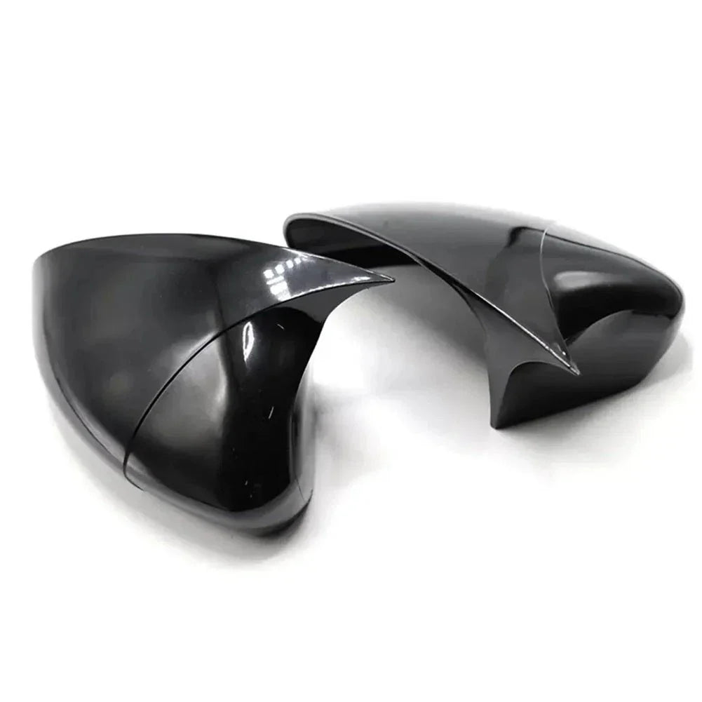 Mirror Cover Set Glossy Black for Fiat 500 / Grande Punto (2007–2010)
