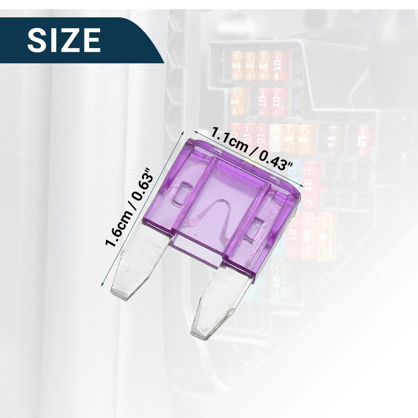 Set of 20 Mini Blade Style Fuses 3A for Universal Use (Car)
