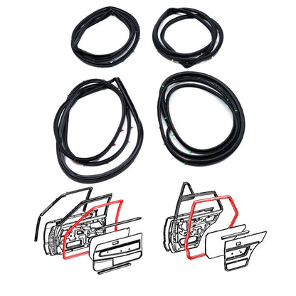Set of 4 Weatherstrip Seals for Toyota Starlet (1978–1984)