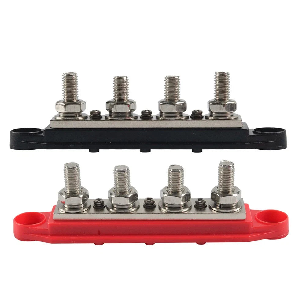 4 x Busbar Terminal Power Distribution Block with Cover for RV Yacht