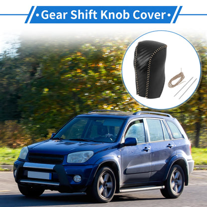 Gear Shift Knob Cover for Toyota RAV4 (2013–2016) Carbon Fiber Pattern