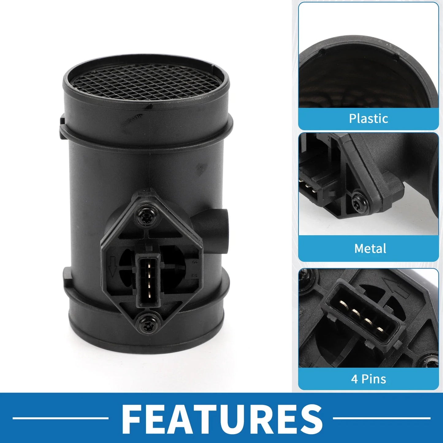 MAF Mass Air Flow Sensor Assembly for Dodge Chrysler (No. 4612698)