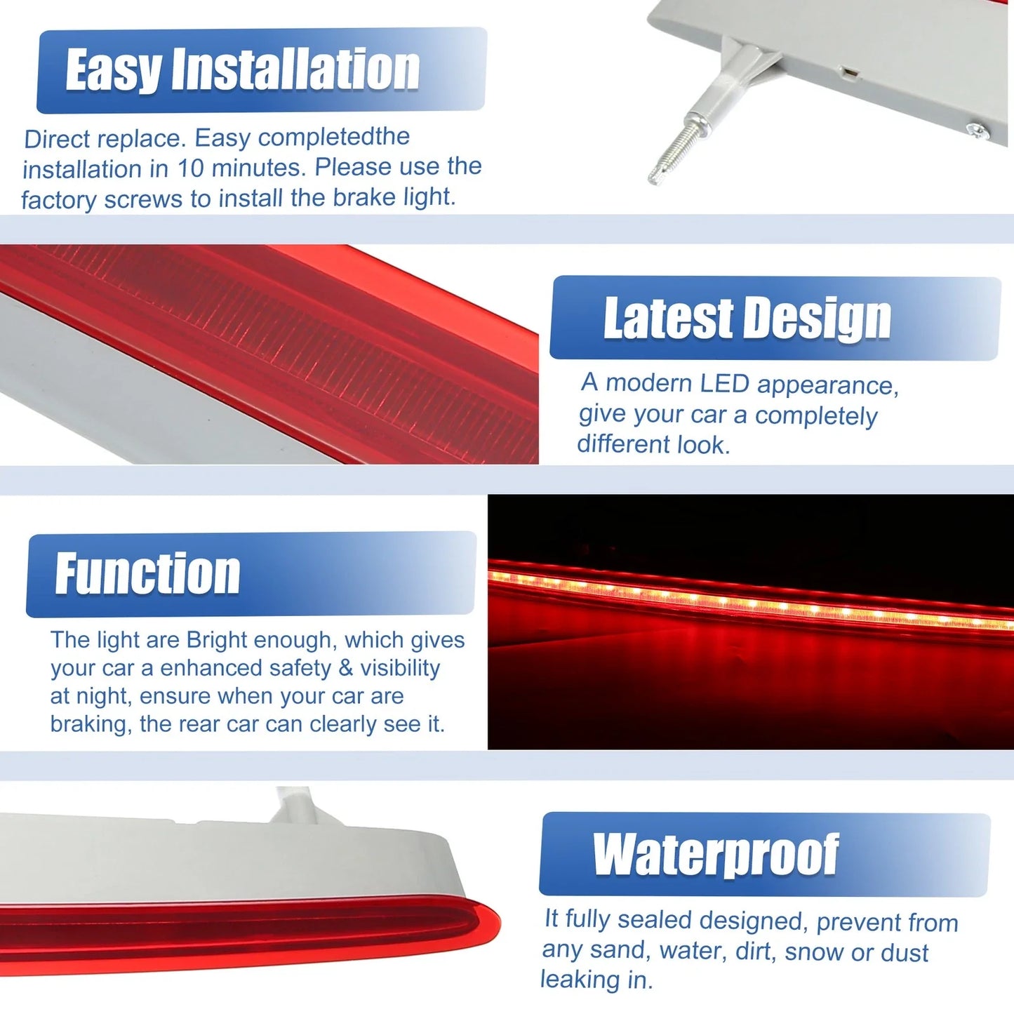High Level Rear Brake Stop Light Red for BMW 1 Series