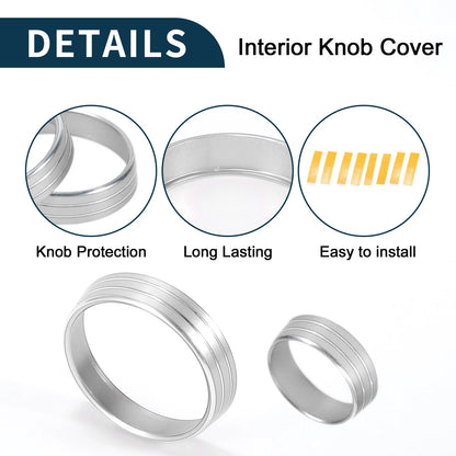 Set of 4 AC Media Volume Switch Knob Cover Rings for Kia Sportage QL (2017)