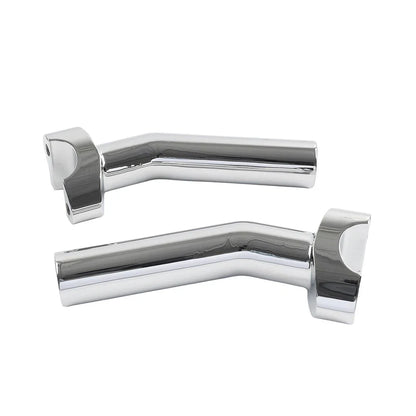 6" CNC Pullback Handlebar Risers Chrome for Harley Dyna Softail Sportster
