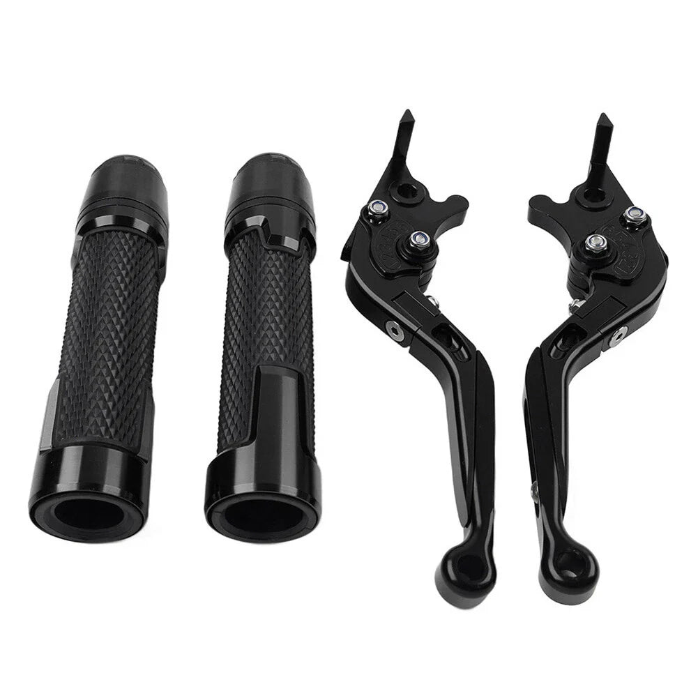 Black Extendable Brake Clutch Levers Grips Set for BMW C650GT C600 (2012-2016)