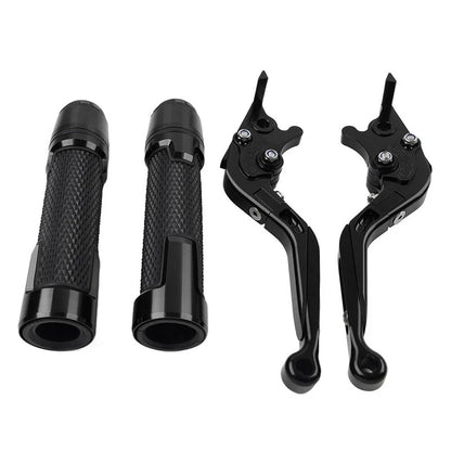 Black Extendable Brake Clutch Levers Grips Set for BMW C650GT C600 (2012-2016)