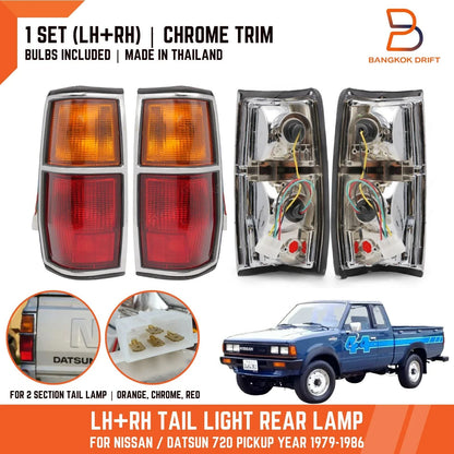 Chrome Trim Tail Lights for Nissan Datsun 720 UTE (1980-1986)
