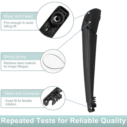Set of 2 Rear Back Windshield Wiper Blade Arms for Lexus NX200T (2014–2017)